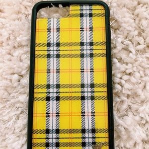 wildflower case - yellow plaid iphone 7+